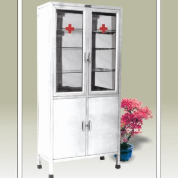 TỦ THUỐC INOX  CÓ 2 ĐỢT KÍNH - Model: TT- 02