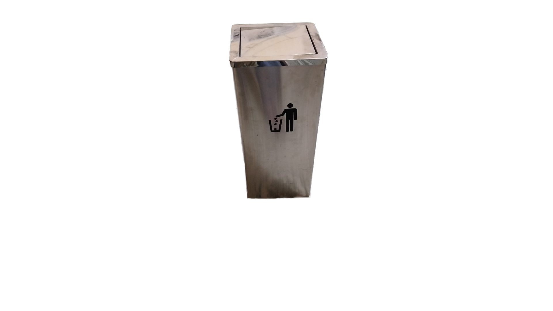 Thùng rác inox nắp lật vuông