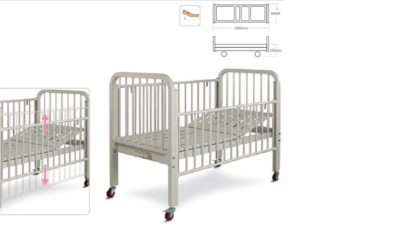Giường nhi inox - Model: GN - 06