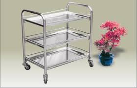 XE ĐẨY 3 TẦNG INOX (XE ĐẨY DỤNG CỤ)