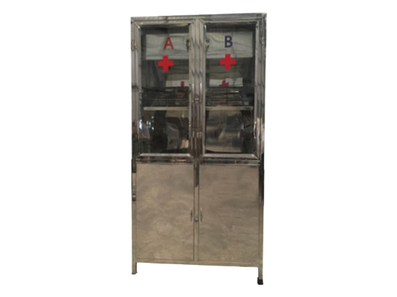 Tủ thuốc Inox có bảng Độc AB, có sàn nghiêng - Model: TT - 04